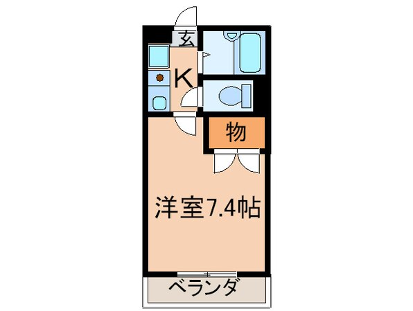 ラビータ本城Aの物件間取画像